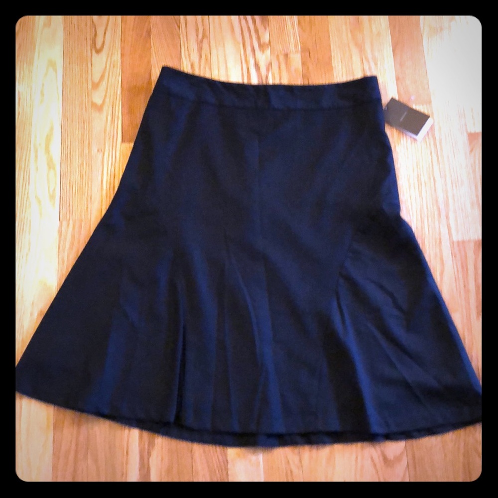 Black flare skirt